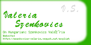 valeria szenkovics business card